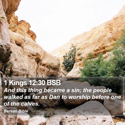 1 Kings 12:30 BSB Bible Verse Image