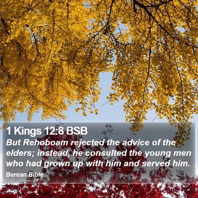 1 Kings 12:8 BSB Bible Verse Image