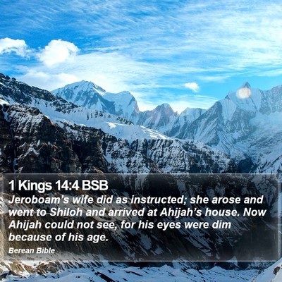 1 Kings 14:4 BSB Bible Verse Image