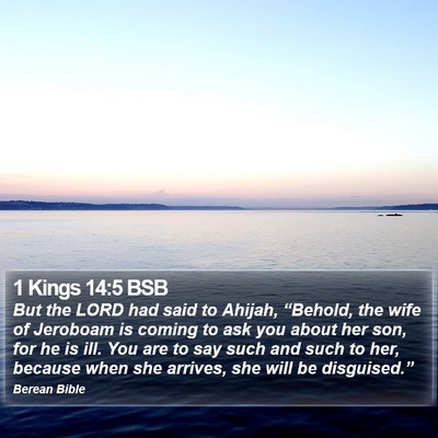 1 Kings 14:5 BSB Bible Verse Image