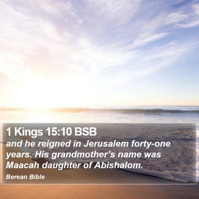 1 Kings 15:10 BSB Bible Verse Image