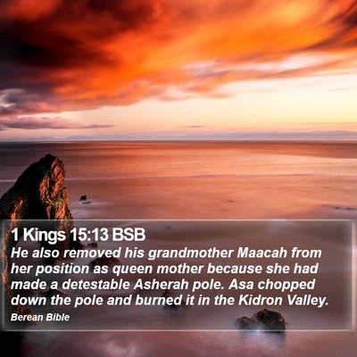 1 Kings 15:13 BSB Bible Verse Image