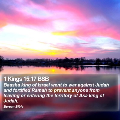 1 Kings 15:17 BSB Bible Verse Image