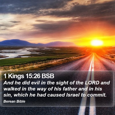 1 Kings 15:26 BSB Bible Verse Image