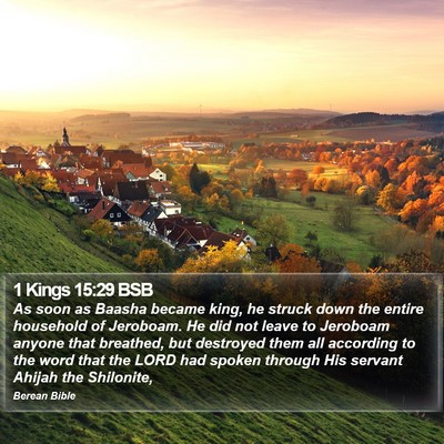 1 Kings 15:29 BSB Bible Verse Image