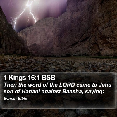 1 Kings 16:1 BSB Bible Verse Image