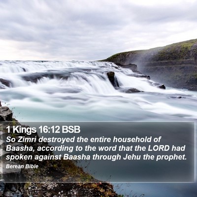 1 Kings 16:12 BSB Bible Verse Image