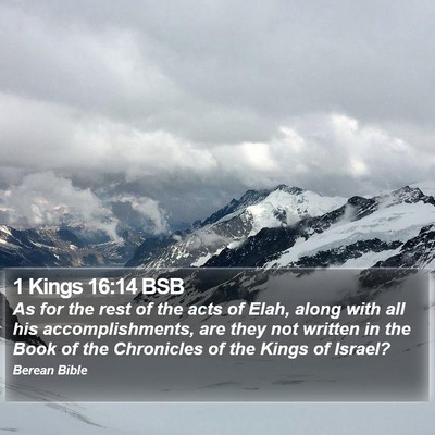 1 Kings 16:14 BSB Bible Verse Image