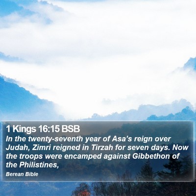 1 Kings 16:15 BSB Bible Verse Image