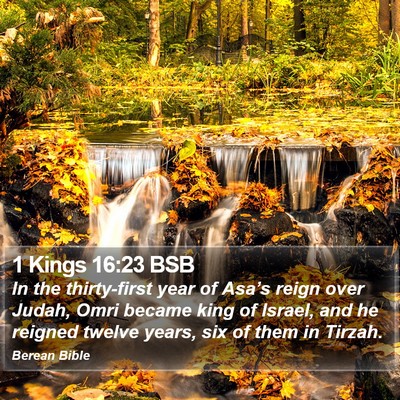 1 Kings 16:23 BSB Bible Verse Image