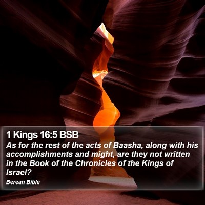 1 Kings 16:5 BSB Bible Verse Image