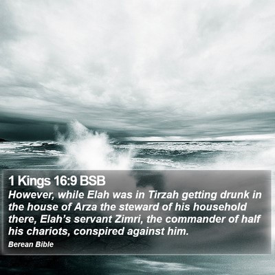1 Kings 16:9 BSB Bible Verse Image