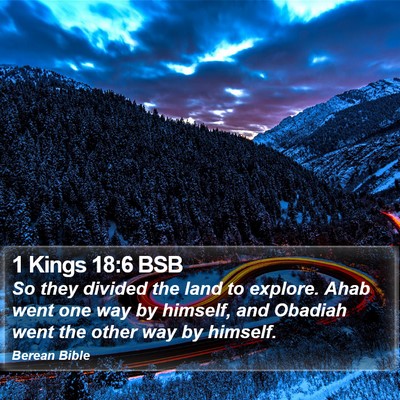 1 Kings 18:6 BSB Bible Verse Image