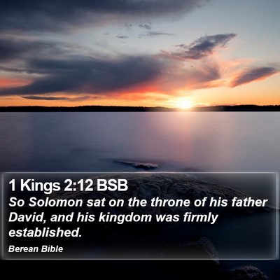 1 Kings 2:12 BSB Bible Verse Image