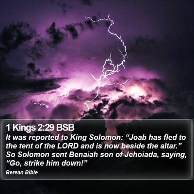 1 Kings 2:29 BSB Bible Verse Image