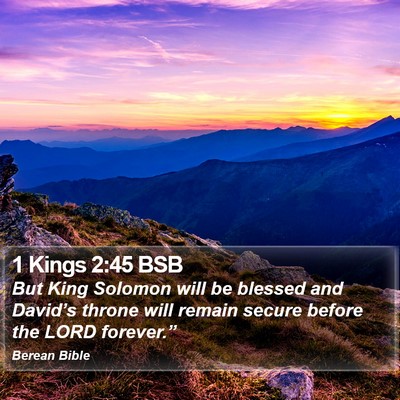 1 Kings 2:45 BSB Bible Verse Image