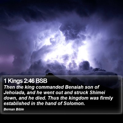 1 Kings 2:46 BSB Bible Verse Image