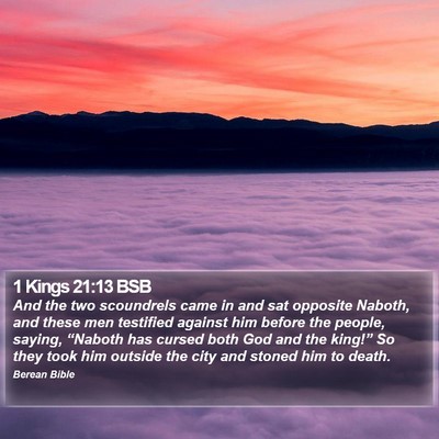1 Kings 21:13 BSB Bible Verse Image