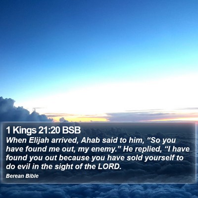 1 Kings 21:20 BSB Bible Verse Image