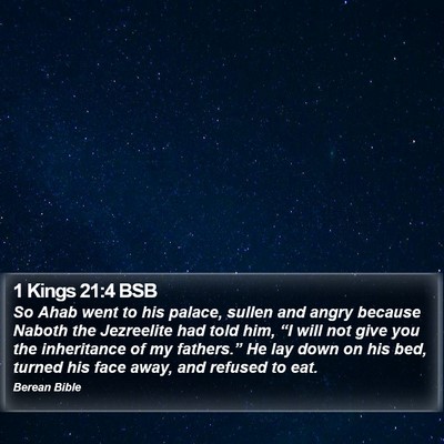 1 Kings 21:4 BSB Bible Verse Image