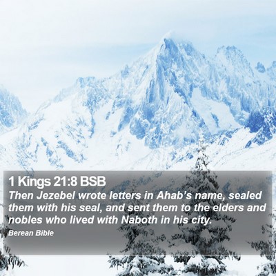 1 Kings 21:8 BSB Bible Verse Image