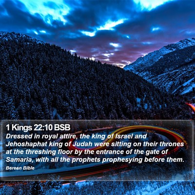 1 Kings 22:10 BSB Bible Verse Image