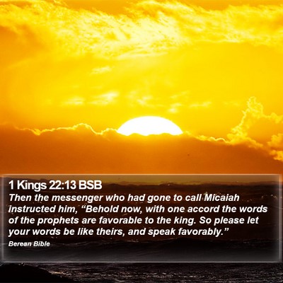 1 Kings 22:13 BSB Bible Verse Image