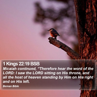 1 Kings 22:19 BSB Bible Verse Image