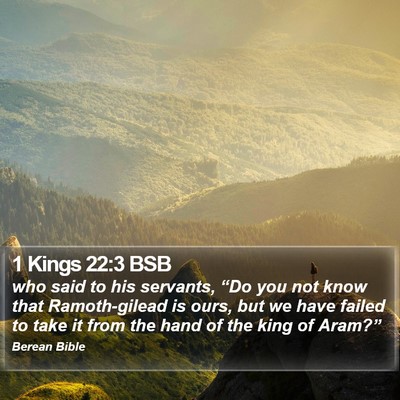 1 Kings 22:3 BSB Bible Verse Image