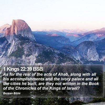 1 Kings 22:39 BSB Bible Verse Image