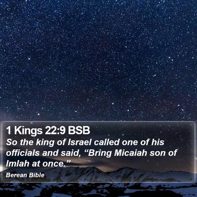 1 Kings 22:9 BSB Bible Verse Image
