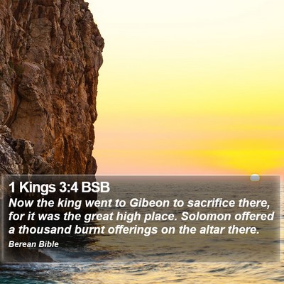 1 Kings 3:4 BSB Bible Verse Image