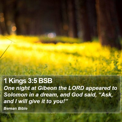 1 Kings 3:5 BSB Bible Verse Image