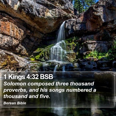 1 Kings 4:32 BSB Bible Verse Image