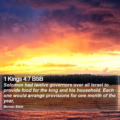 1 Kings 4:7 BSB Bible Verse Image