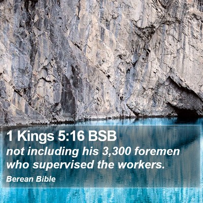 1 Kings 5:16 BSB Bible Verse Image