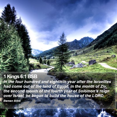 1 Kings 6:1 BSB Bible Verse Image