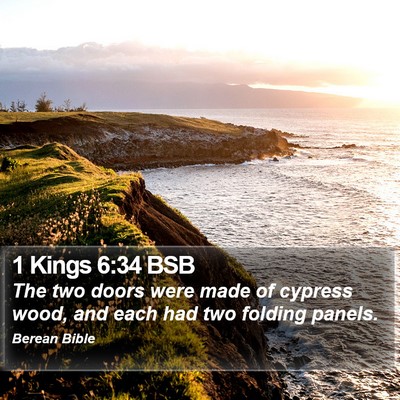 1 Kings 6:34 BSB Bible Verse Image