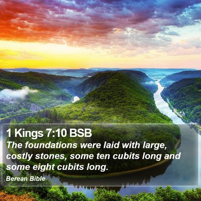 1 Kings 7:10 BSB Bible Verse Image