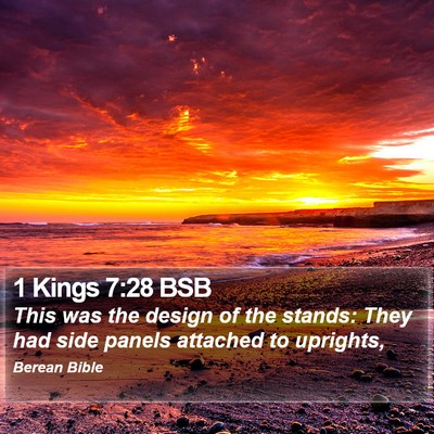 1 Kings 7:28 BSB Bible Verse Image