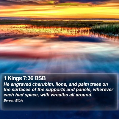 1 Kings 7:36 BSB Bible Verse Image
