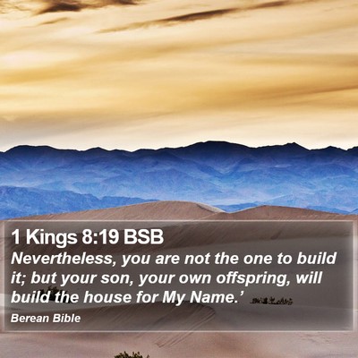 1 Kings 8:19 BSB Bible Verse Image