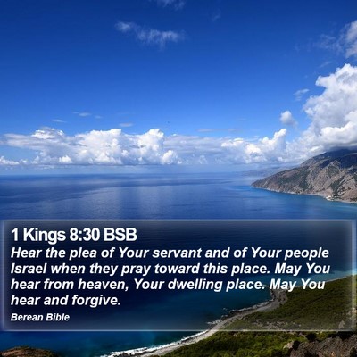 1 Kings 8:30 BSB Bible Verse Image