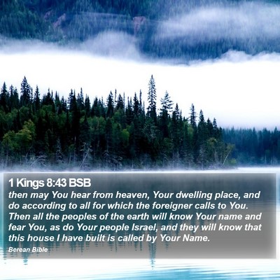 1 Kings 8:43 BSB Bible Verse Image