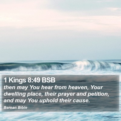 1 Kings 8:49 BSB Bible Verse Image