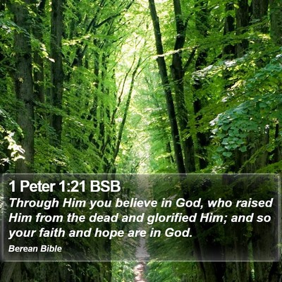 1 Peter 1:21 BSB Bible Verse Image