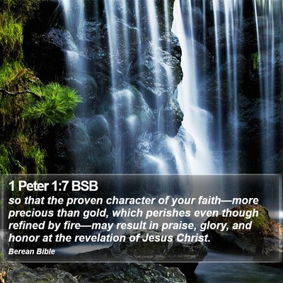 1 Peter 1:7 BSB Bible Verse Image