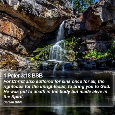 1 Peter 3:18 BSB Bible Verse Image