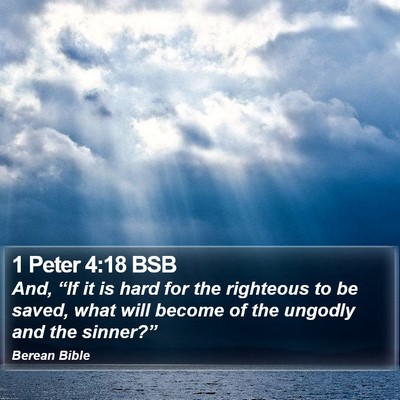 1 Peter 4:18 BSB Bible Verse Image