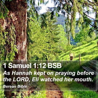 1 Samuel 1:12 BSB Bible Verse Image